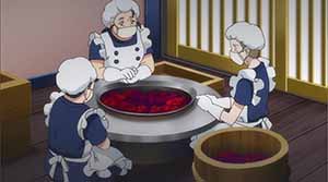 Women making Akafu Crystals.